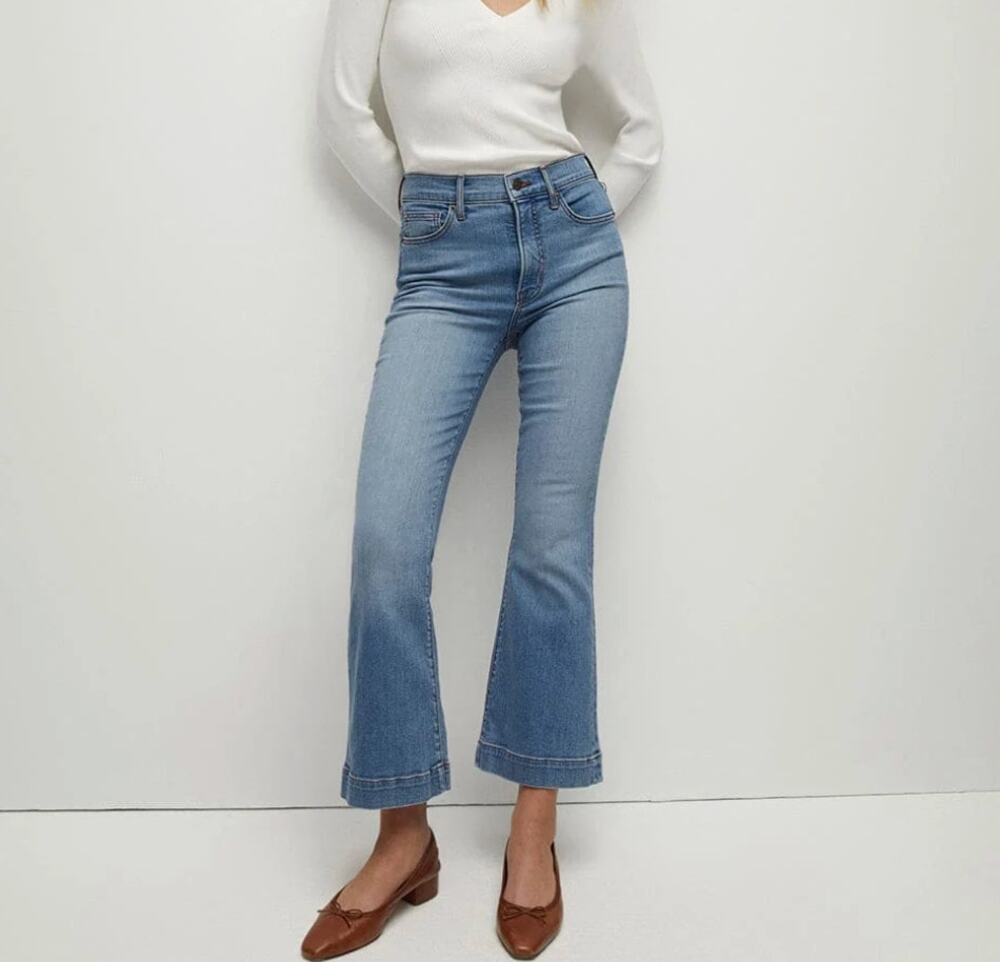NWT Veronica Beard Carson Ankle Flare High Rise Jeans Women Size 16